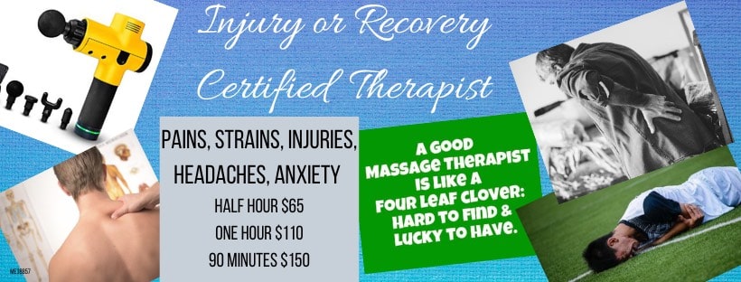 Flyer promoting holistic physical therapy and injury recovery services at Navarre Healing Arts, LLC in Navarre, FL.