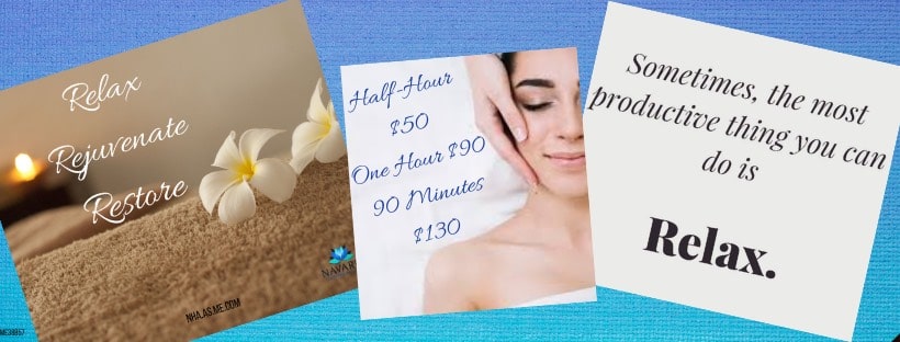 Special offer banner for therapeutic massage and healing arts services in Navarre, FL. Book your introductory session today!